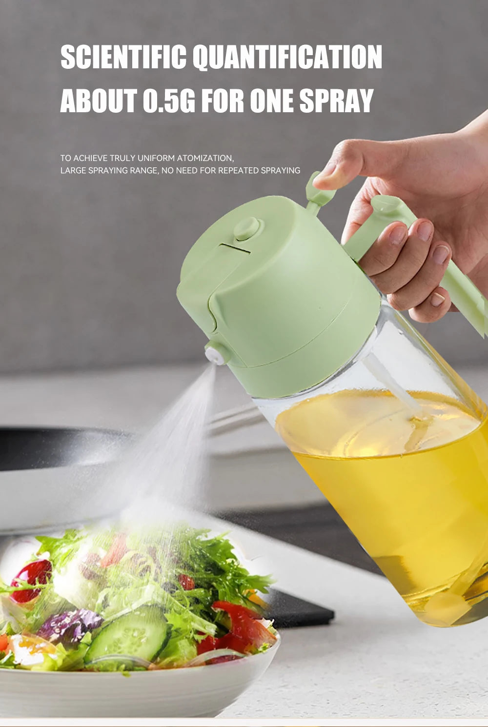 2-in-1 Oil Sprayer & Pourer Bottle