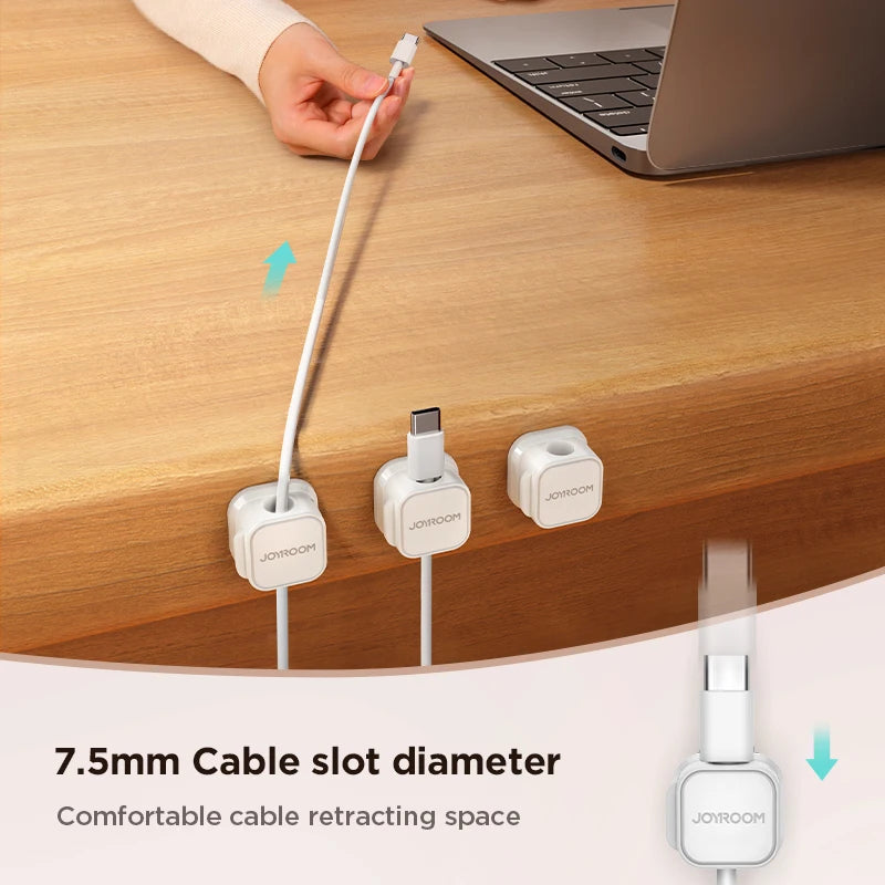 Magnetic Cable Clips – 6-Pack Organizer