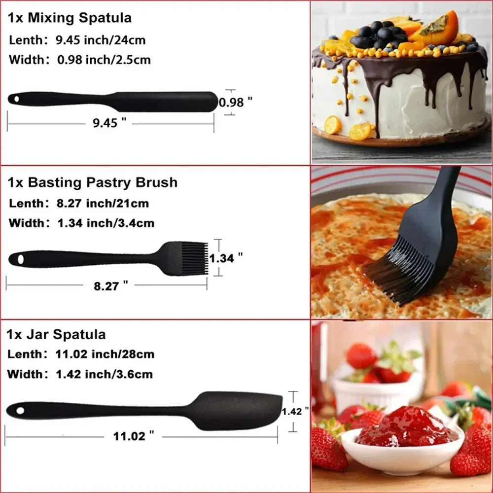 6 Pieces Silicone Spatula Set