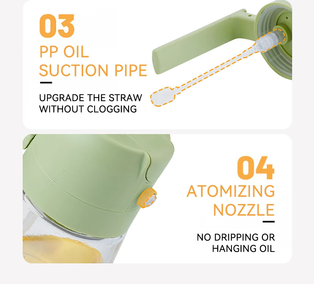 2-in-1 Oil Sprayer & Pourer Bottle