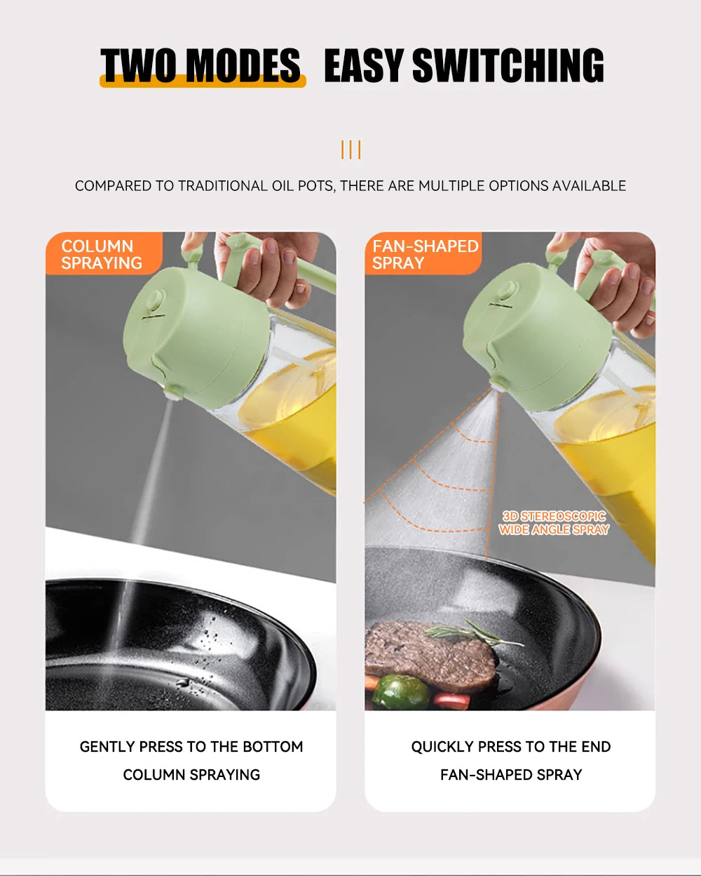 2-in-1 Oil Sprayer & Pourer Bottle