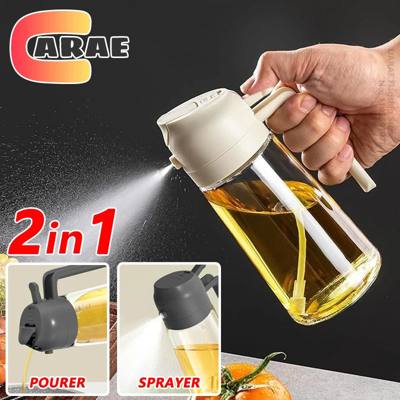 2-in-1 Oil Sprayer & Pourer Bottle