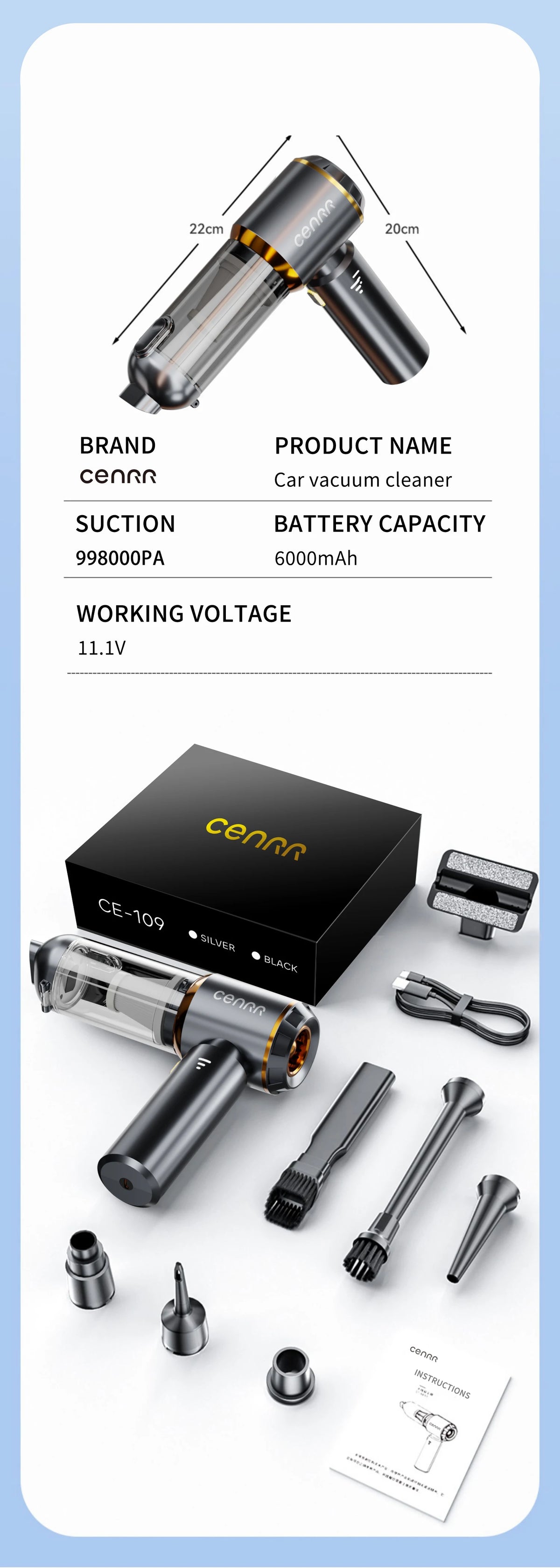 MAX™ 998KPA Portable Vacuum Cleaner