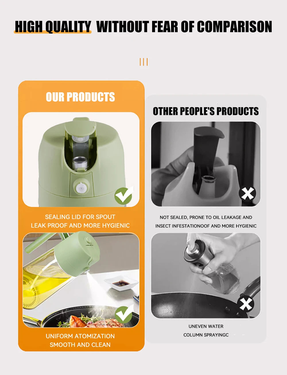 2-in-1 Oil Sprayer & Pourer Bottle