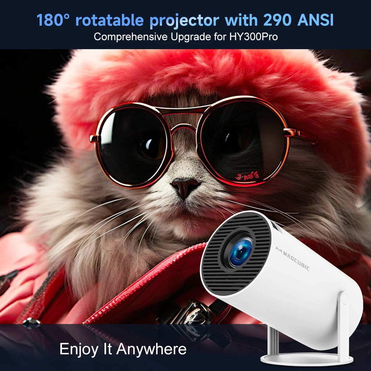 8K Portable Projector HY300 Pro