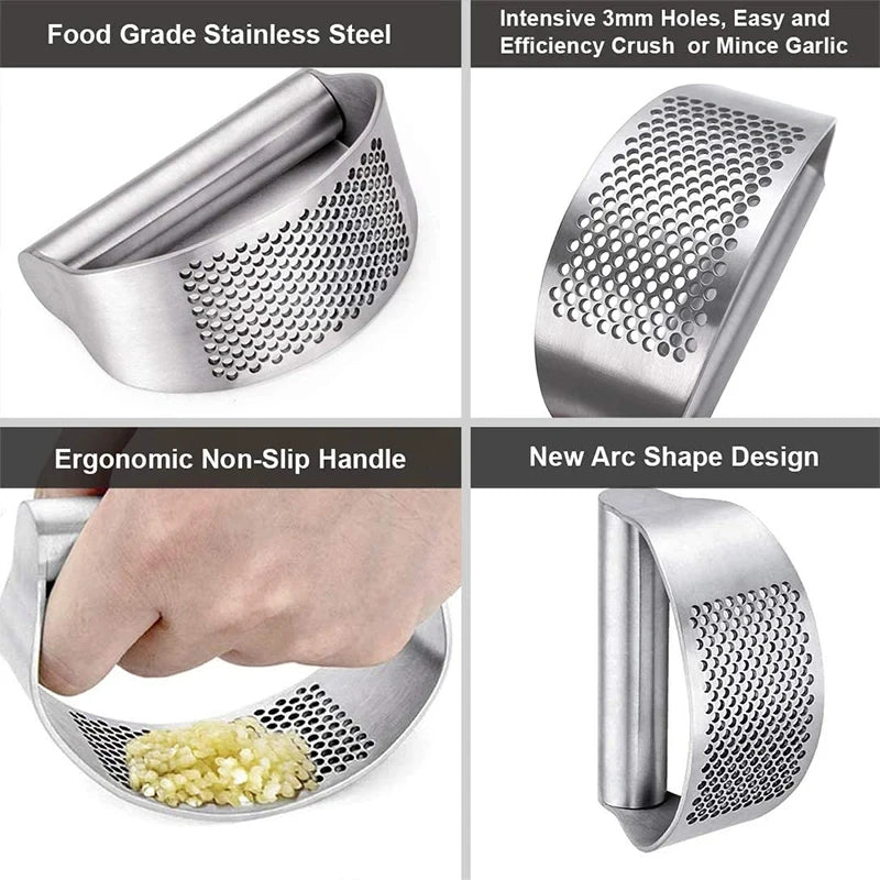 Stainless Steel Garlic Crusher