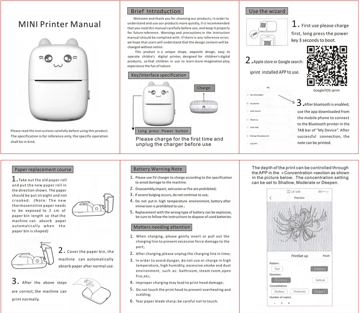 Pocket-Print Portable Mini Printer