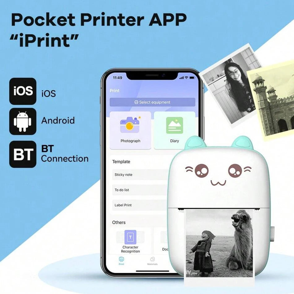 Pocket-Print Portable Mini Printer