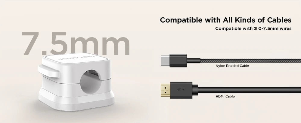 Magnetic Cable Clips – 6-Pack Organizer