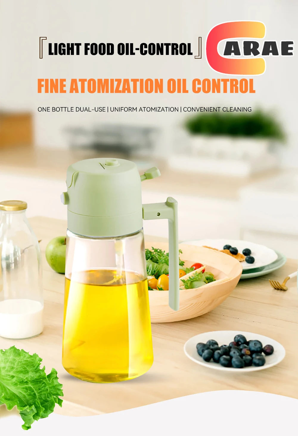 2-in-1 Oil Sprayer & Pourer Bottle