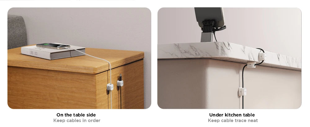 Magnetic Cable Clips – 6-Pack Organizer