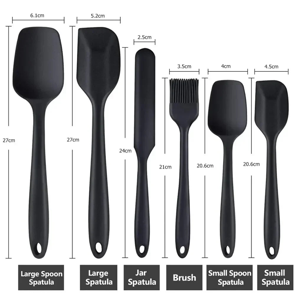 6 Pieces Silicone Spatula Set